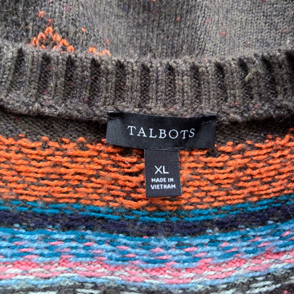 Talbots Crew Neck Fair Isle Sweater - Picture 4 of 5